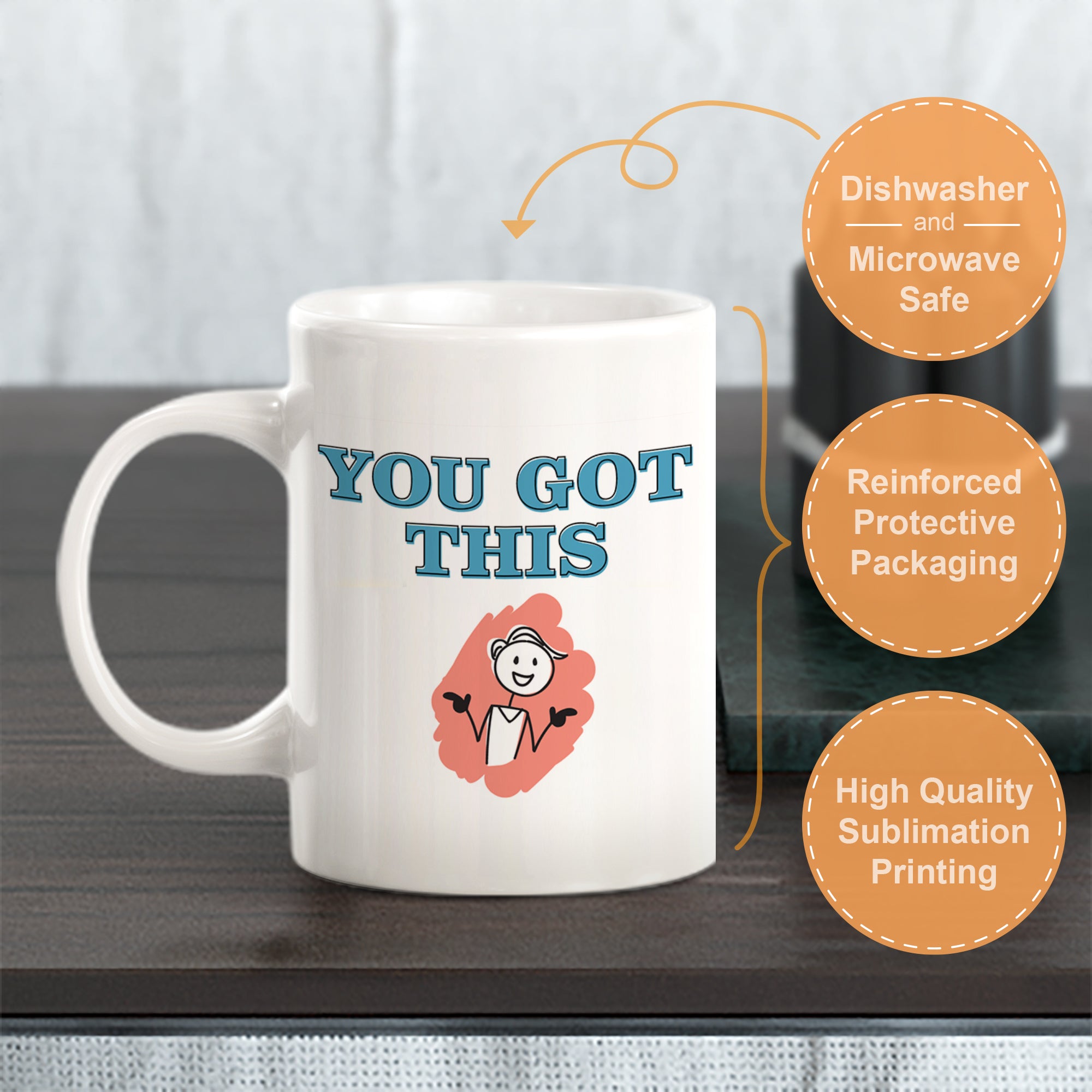 You Got This Stick People Design Coffee Mug