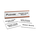 Hygiene Word Play Nameplate, Rose Gold Desk Sign, Novelty Gift Nameplate, 6 Interchangeable Tiles (2 x 8