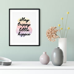 Stay Trippy Little Hippie UNFRAMED Print Novelty Decor Wall Art