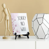 Sorry No Wifi Table Sign with Easel, Floral Vine Design (6 x 8")