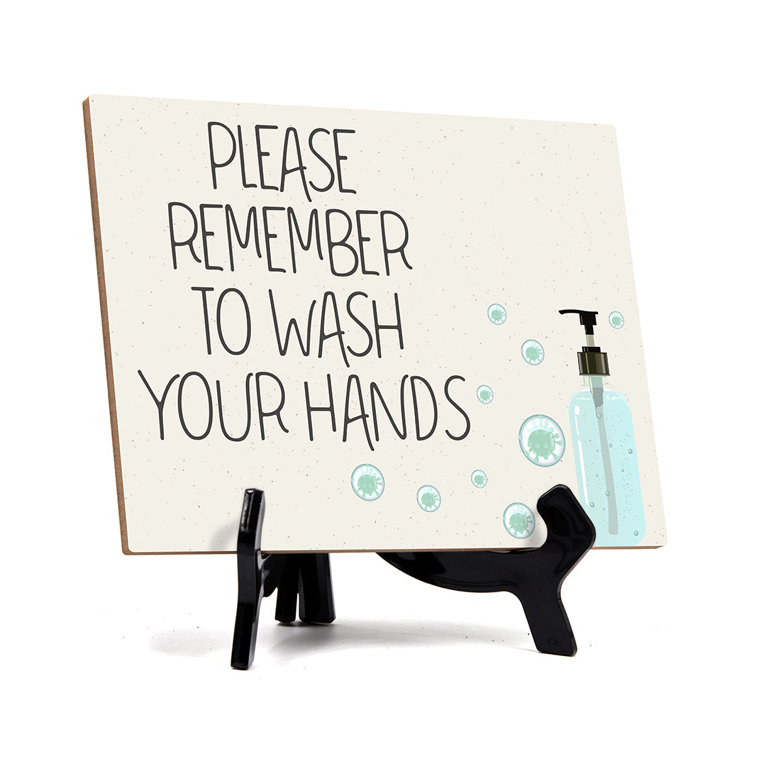 Signs ByLITA Please Remember To Wash Your Hands, Hygiene Sign, 6" x 8"