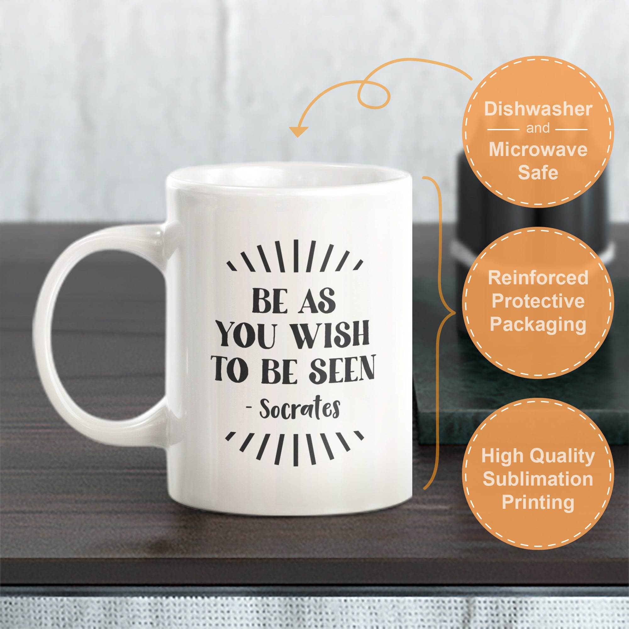 Be As You Wish To Be Seen - Socrates Coffee Mug
