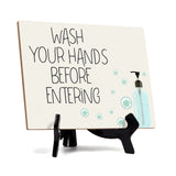 Signs ByLITA Wash Your Hands Before Entering, Hygiene Sign, 6" x 8"