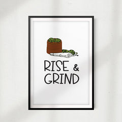 Rise & Grind UNFRAMED Print Stoner Wall Art