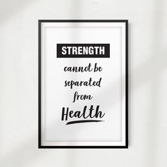 Strength Courage Faith UNFRAMED Print Home Décor, Quote Wall Art