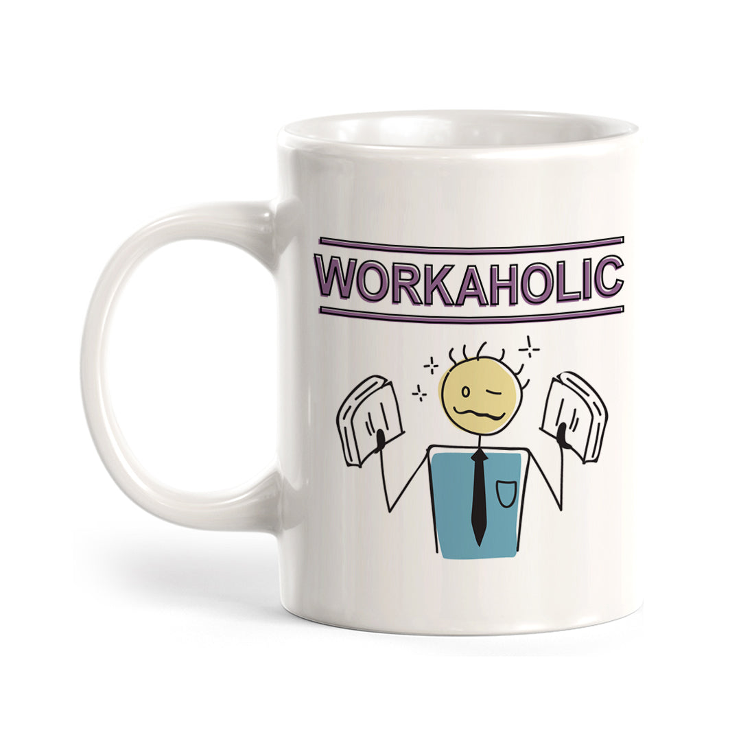 Workaholic Stick People Design Coffee Mug