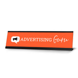 Advertising Guru, black frame, Desk Sign (2x8¨)