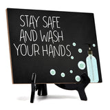 Signs ByLITA Stay Safe & Wash Your Hands, Hygiene Sign, 6" x 8"