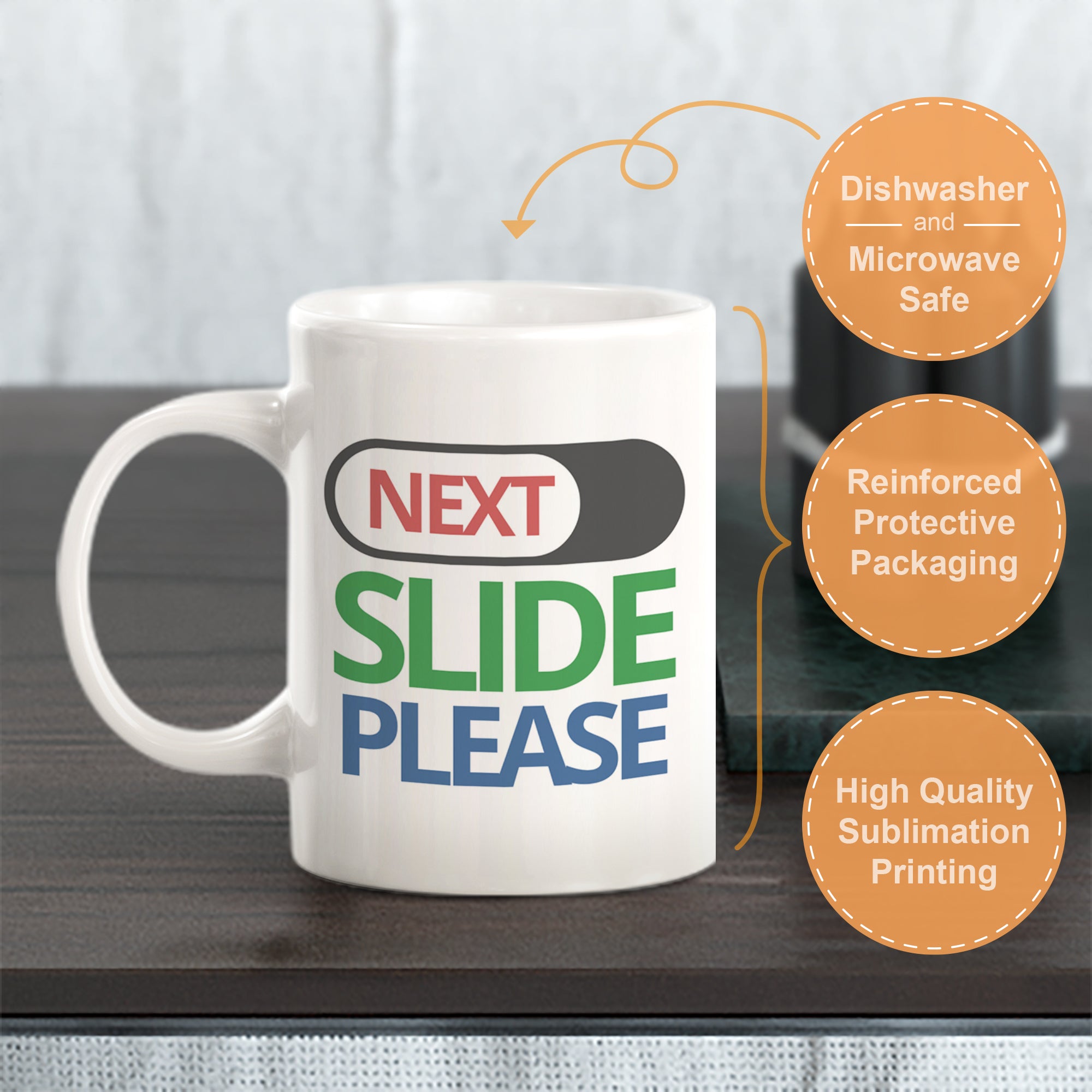 Next Slide Please, Novelty Coffee Mug Drinkware Gift