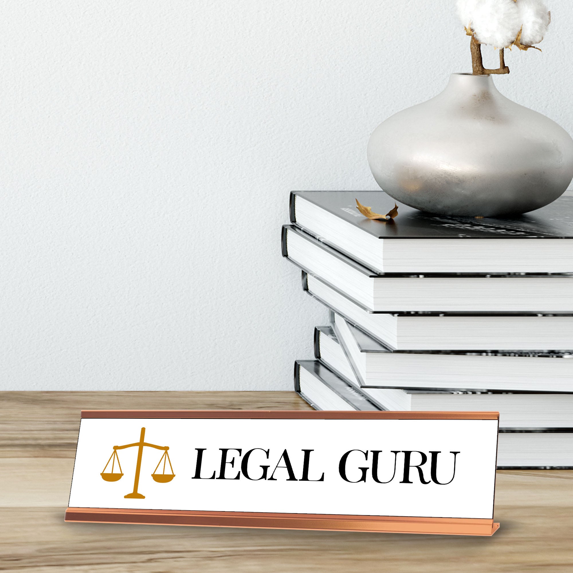 Legal Guru, Gold frame, Novelty Nameplate Desk Sign (2x8¨)