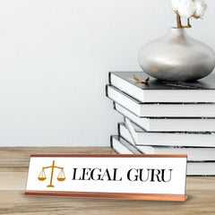 Legal Guru, Gold frame, Novelty Nameplate Desk Sign (2x8¨)